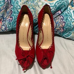 Red Charlotte Olympia heels 37.5